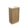 Mini Ravia Fluted Floor Standing Harvest Oak Cabinet