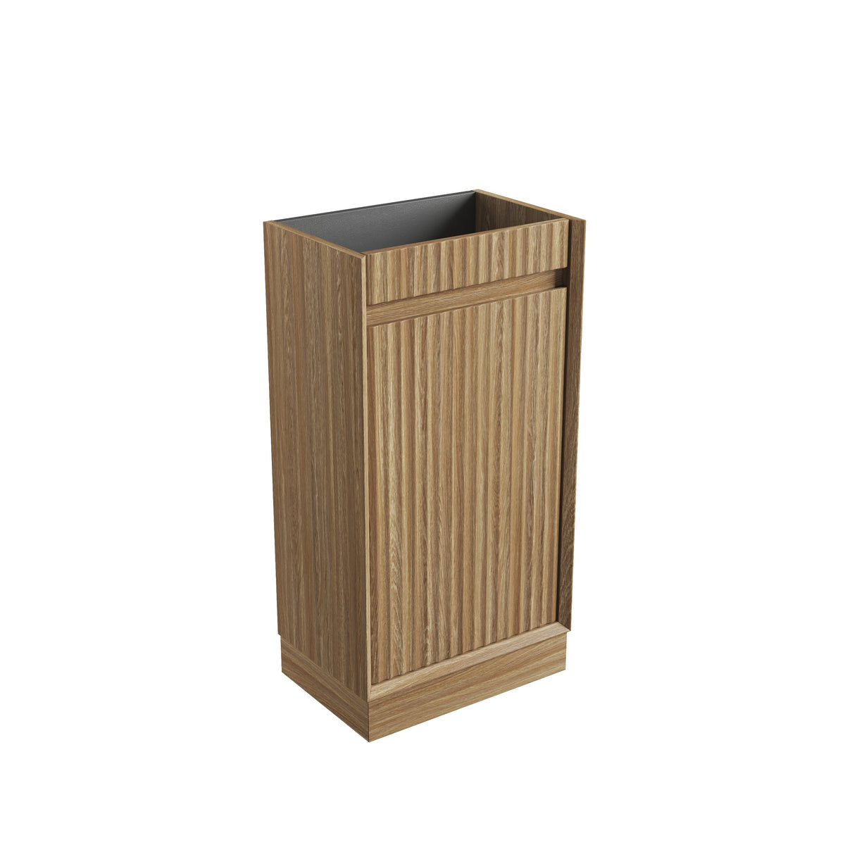 Mini Ravia Fluted Floor Standing Harvest Oak Cabinet
