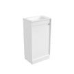 Mini Ravia Fluted Floor Standing Matte White Cabinet