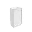Mini Ravia Fluted Floor Standing Matte White Cabinet