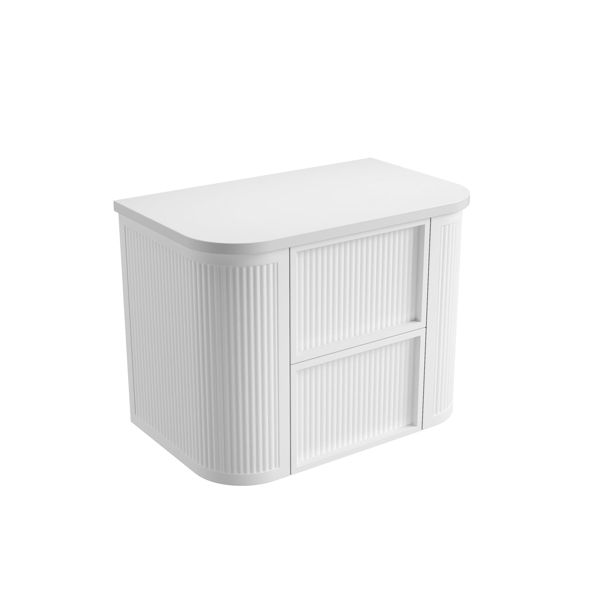 Ramee Fluted Wall Hung Matte White 750mm
