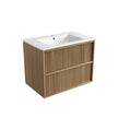 Venetta Fluted Framed Wall Hung Harvest Oak 750mm