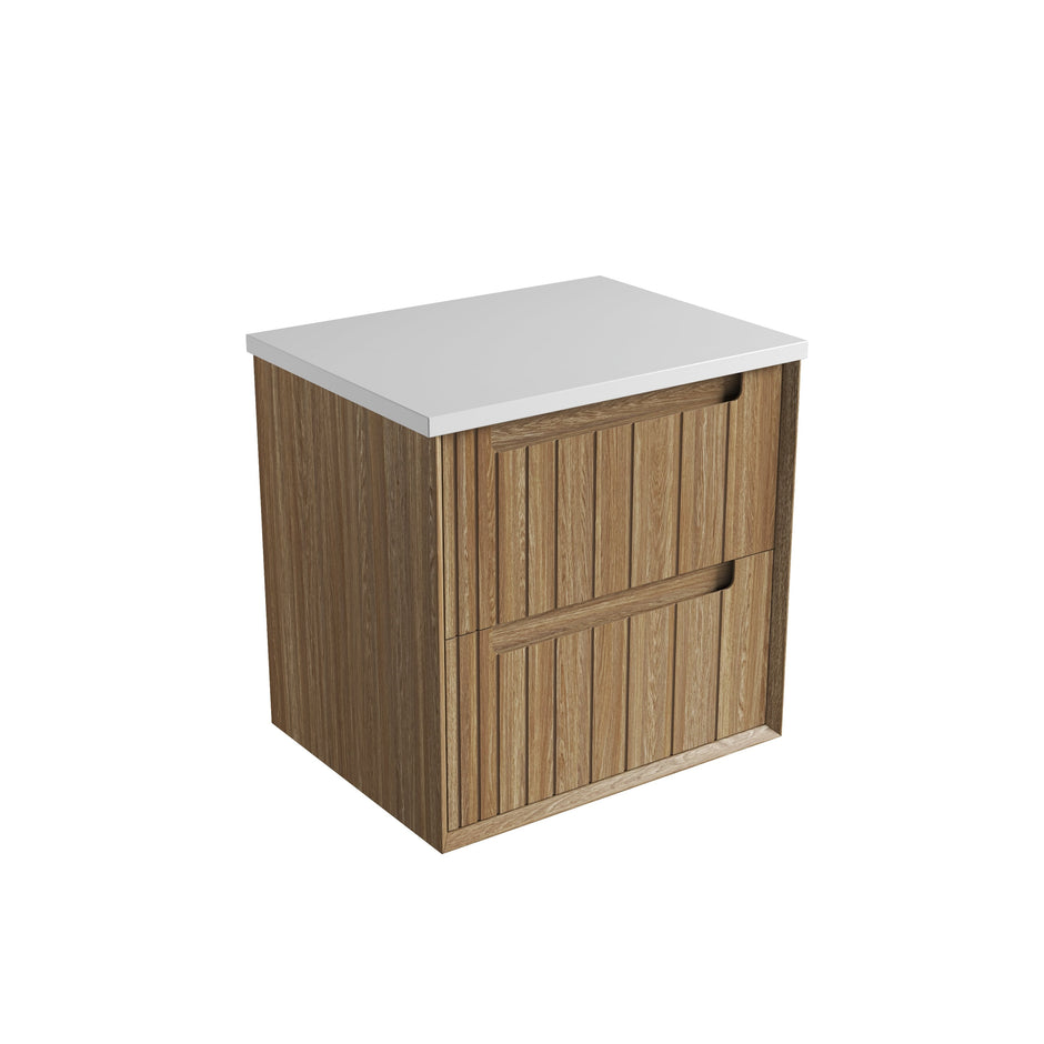 Voulari Framed Wall Hung Harvest Oak 600mm