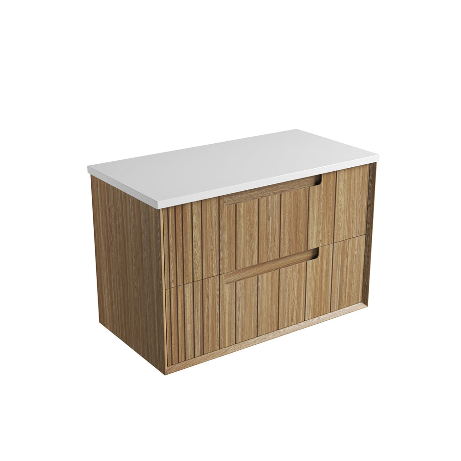 Voulari Framed Wall Hung Harvest Oak 900mm