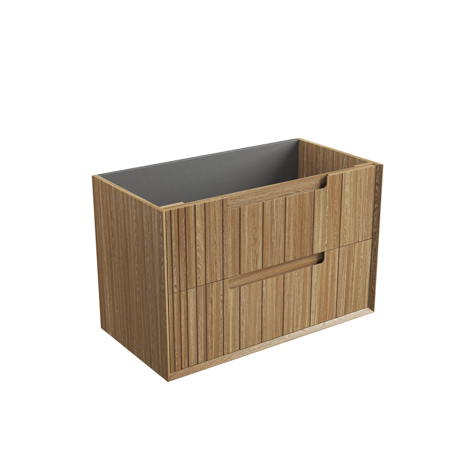 Voulari Framed Wall Hung Harvest Oak 900mm