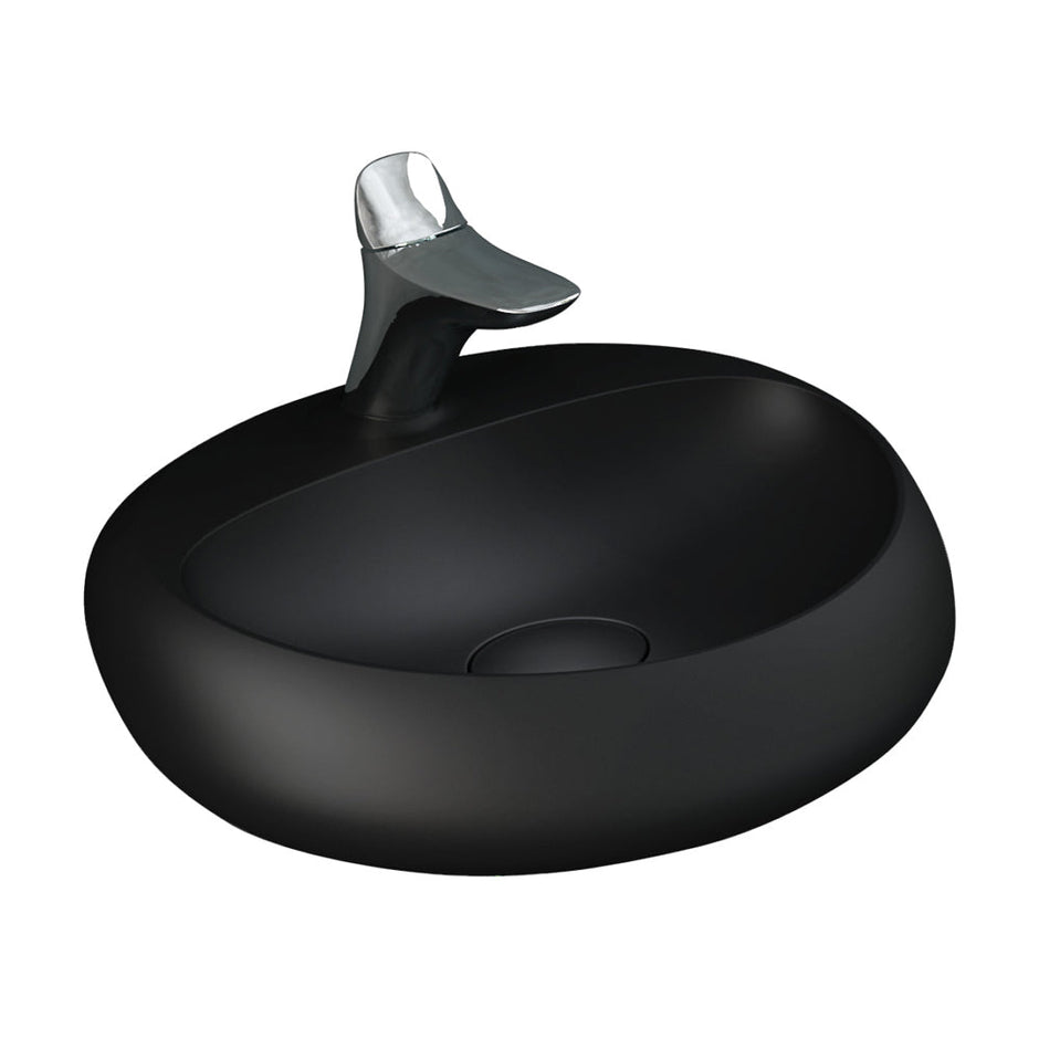 RAK Cloud Wall Basin in Matte Black