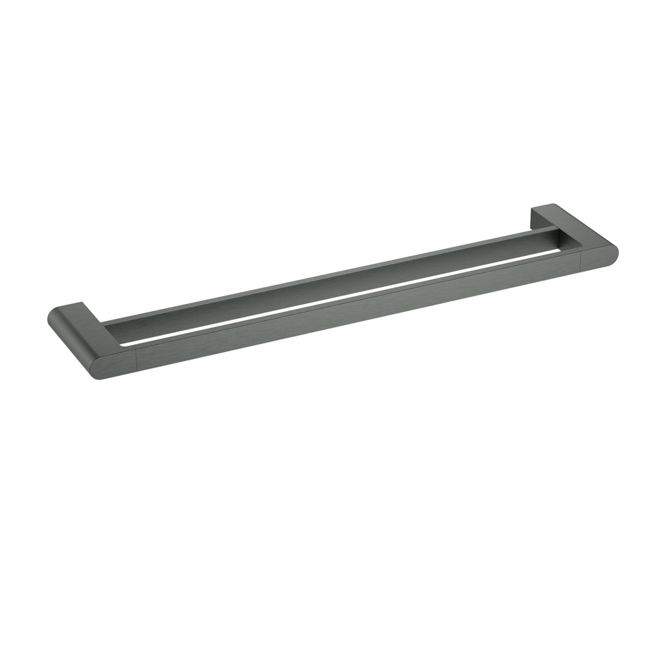 Ikon Flores Towel Rail Double 800mm in Gun Metal