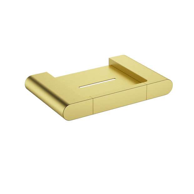 Ikon Flores Soap Dish Metal in Brushed Gold