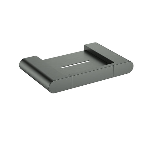 Ikon Flores Soap Dish Metal in Gun Metal