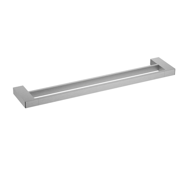 Ikon Ceram Towel Rail Double 600mm in Brushed Nickel
