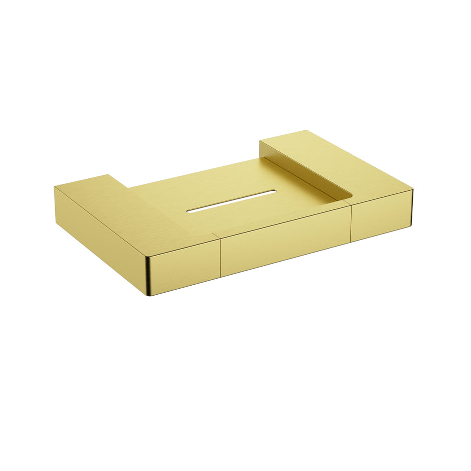 Ikon Ceram Soap Dish Metal in Brushed Gold