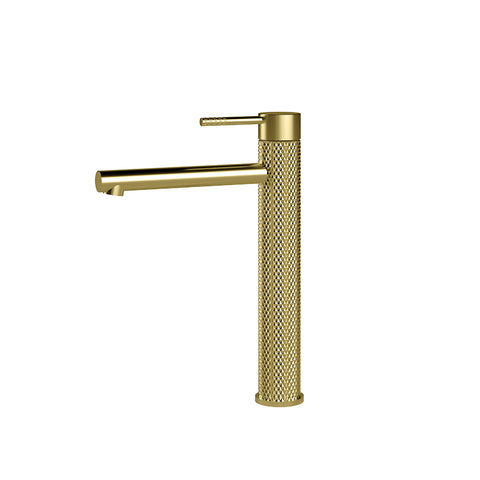 Zenmo Tiara Tower Basin Mixer in Brushed Brass