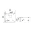 Zenmo Impact Stainless Steel Top Mounted Sink with Tap Hole