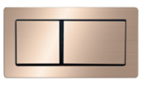 Zenmo Rectangular Toilet Flush Button in Champagne Copper