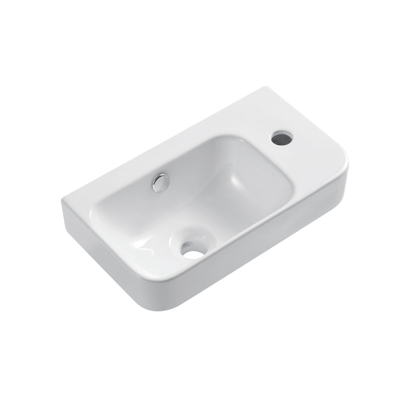 Zenmo Milan Wall Hung Basin Right Hand Tap Hole