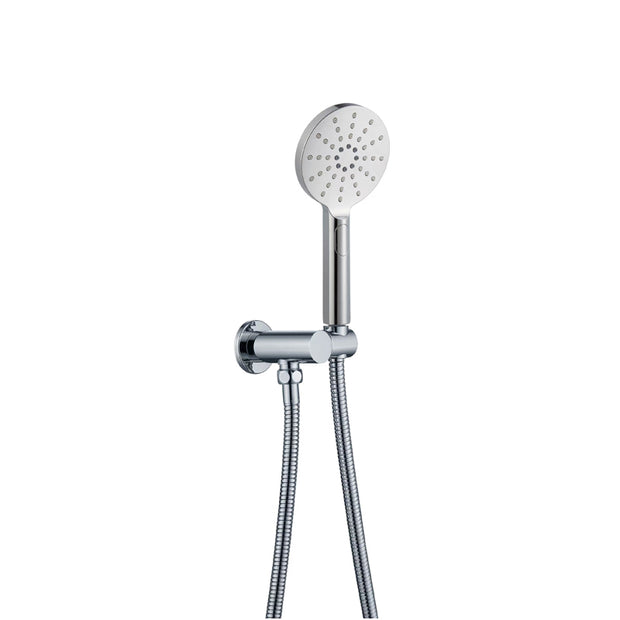 Zenmo Rainjet 3 Function Hand Shower on Bracket with Metal Hose in Chrome