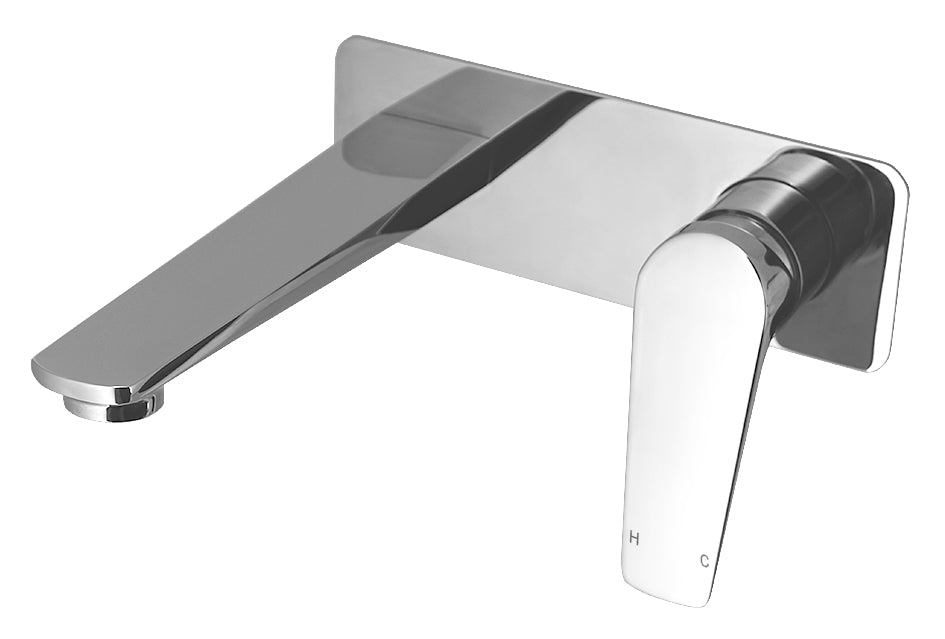 Zenmo Exon Wall Basin and Bath Set Mixer in Chrome