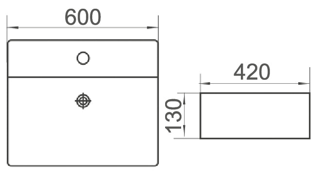 Zenmo Bravo 600 Above Counter Basin