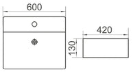 Zenmo Bravo 600 Above Counter Basin