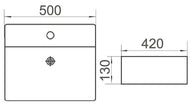 Zenmo Bravo 500 Above Counter Basin