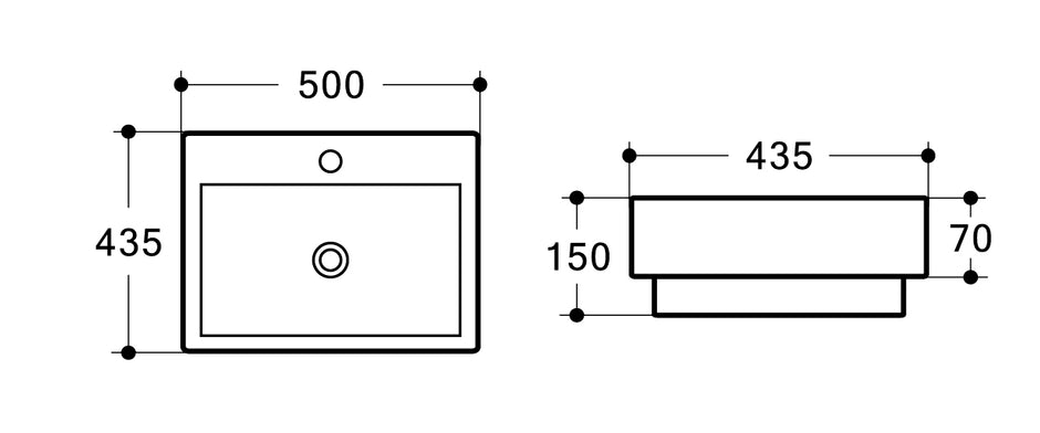 Zenmo Megga-II Semi Recessed Basin