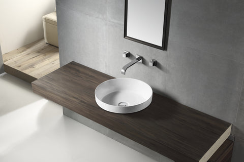 Zenmo Jess Semi Recessed Basin in Gloss White lifestyle