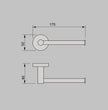 Zenmo Jess Toilet Roll Holder line drawing