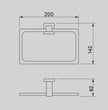 Zenmo Qubi Towel Ring line drawing