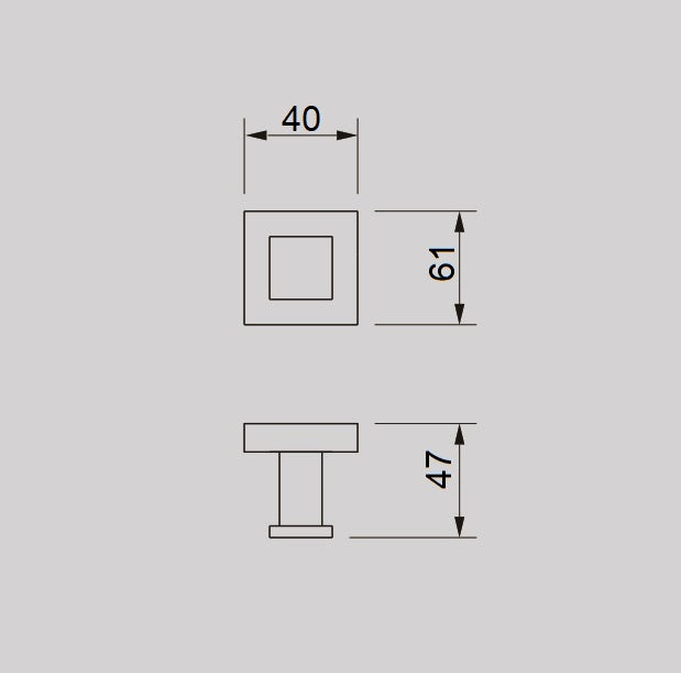 Zenmo Qubi Single Robe Hook line drawing