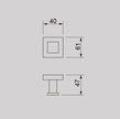 Zenmo Qubi Single Robe Hook line drawing