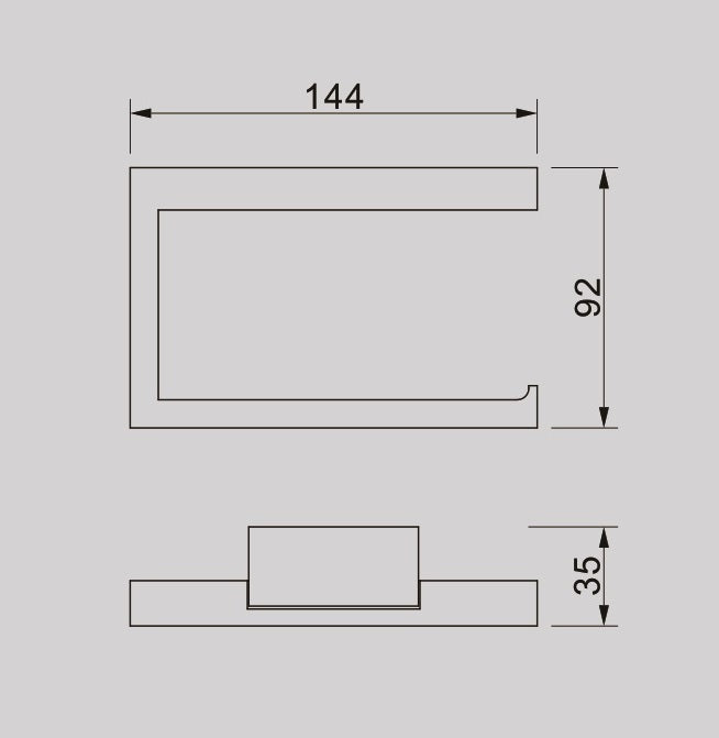Zenmo Acqua Toilet Roll Holder line drawing