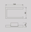 Zenmo Acqua Toilet Roll Holder line drawing