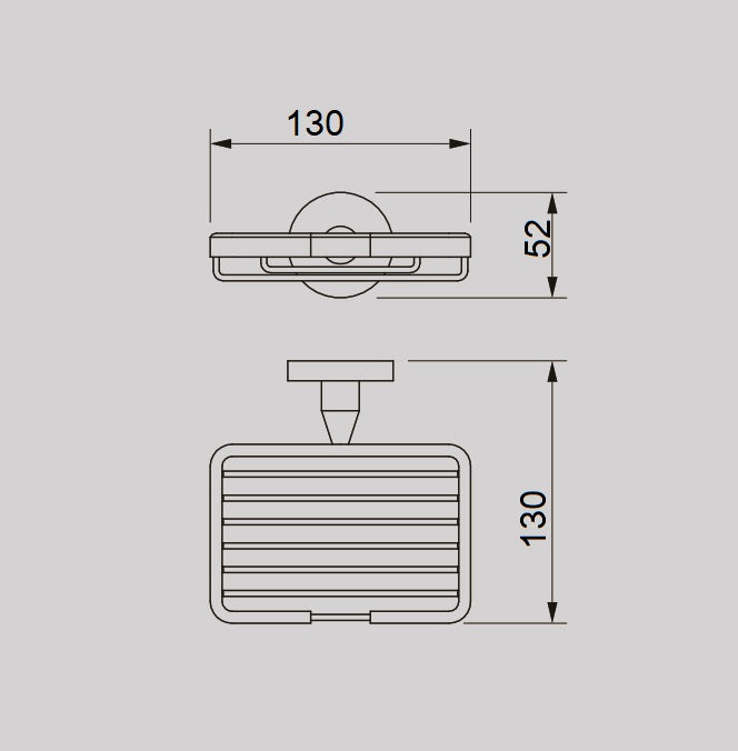 Zenmo Jess Soap Dish line drawing