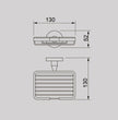Zenmo Jess Soap Dish line drawing