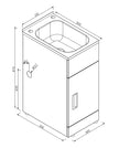 Zenmo Lavassa Laundry Trough and Cabinet 310mm