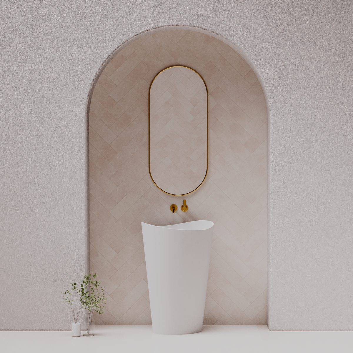 Wave Freestanding Pedestal Basin