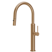 Gessi 316 Meccanica Goose Neck Pull Out Spray Mixer in Warm Bronze
