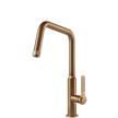 Gessi Officine Square Goose Neck Swivel Mixer in Warm Bronze