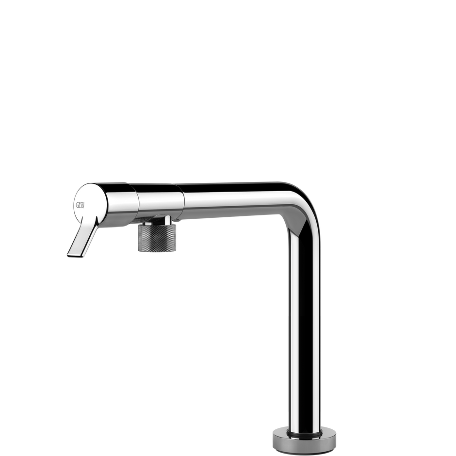 Gessi Su and Gi Retractable Spout Right Angle Mixer in Chrome