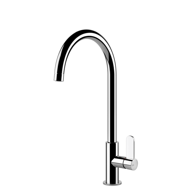 Gessi Helium Goose Neck Swivel Mixer in Chrome