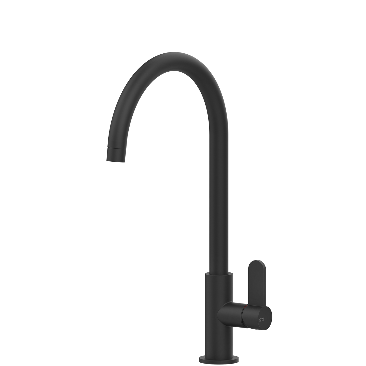 Gessi Helium Goose Neck Swivel Mixer in Matte Black