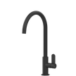 Gessi Helium Goose Neck Swivel Mixer in Matte Black