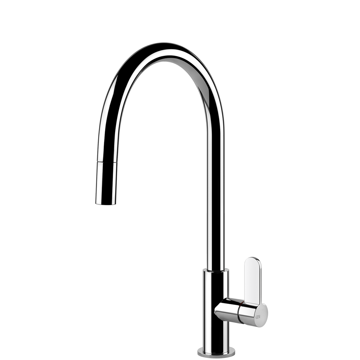 Gessi Helium Goose Neck Pull Out Mixer in Chrome