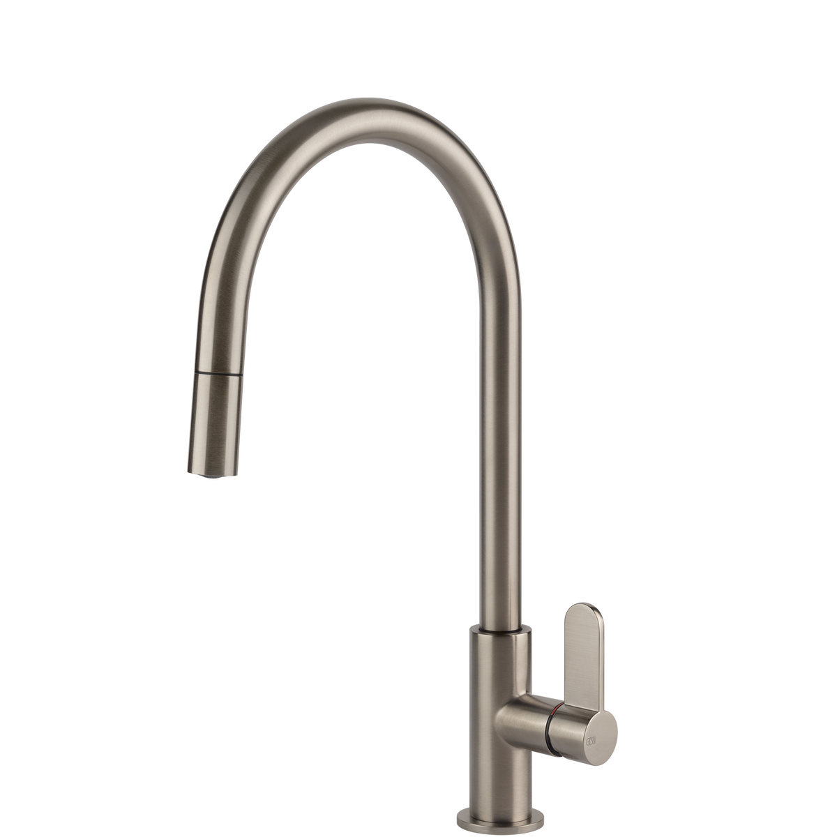 Gessi Helium Goose Neck Pull Out Mixer in Brushed Nickel