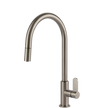 Gessi Helium Goose Neck Pull Out Mixer in Brushed Nickel