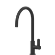 Gessi Helium Goose Neck Pull Out Mixer in Matte Black