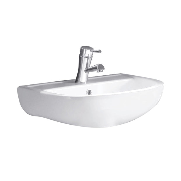 Fienza RAK Compact 450 Wall Basin, Gloss White wall hung vanity