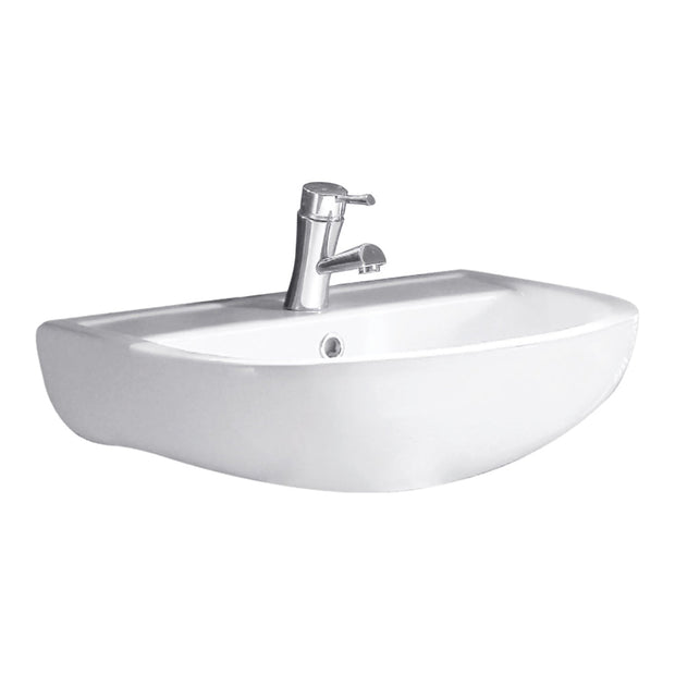 Fienza RAK Compact 550 Wall Basin, Gloss White wall hung vanity
