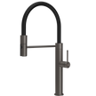 Gessi 316 Smooth Goose Neck Semi Professional Spray Mixer in Brushed Black