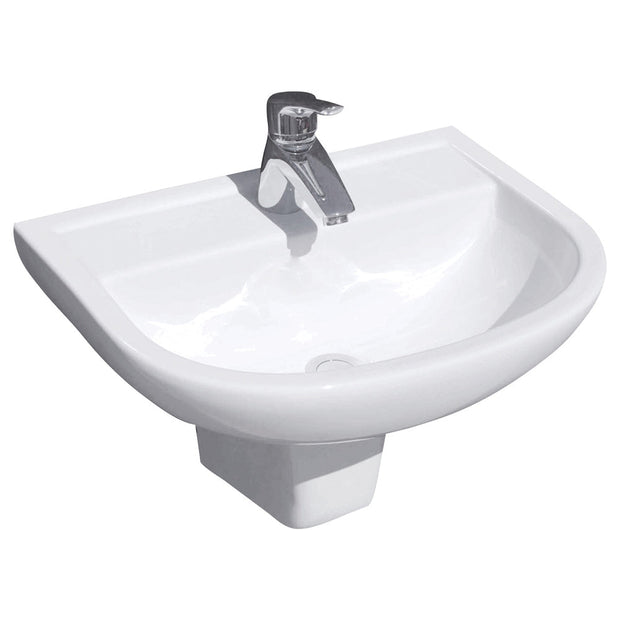 Fienza RAK X500 Wall Basin With Integral Shroud, Gloss White wall hung vanity